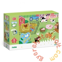 Dodo 18 db-os puzzle kivehető elemekkel - Farm (300161)