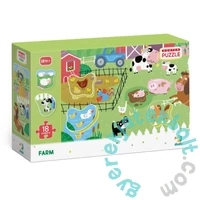 Dodo 18 db-os puzzle kivehető elemekkel - Farm (300161)