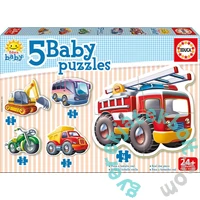 Educa 5 az 1-ben Baby sziluett puzzle (3,4,5 db-os) - Járművek (14866)