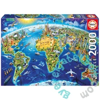Educa 2000 db-os puzzle - Nevezetességek a világ körül (17129)