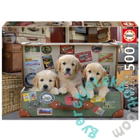 Educa 500 db-os puzzle - Kutyusok kofferban (17645)