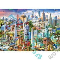 Educa 1500 db-os puzzle - Észak-Amerika jelképei (17670)