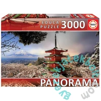 Educa 3000 db-os Panoráma puzzle - Chureito Pagoda, Mount Fuji (18013)