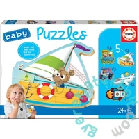 Educa 5 az 1-ben Baby sziluett puzzle (3,4,5 db-os) - Járművek 2 (18059)