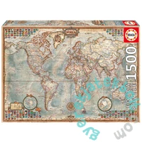 Educa 1500 db-os puzzle - Politikai világtérkép (16005)