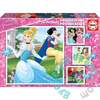 Educa 4 az 1-ben puzzle (12,16,20,25) - Disney Princess (17166)