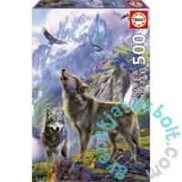 Educa 500 db-os puzzle - Farkas a sziklán (19548)