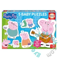 Educa 5 az 1-ben Baby sziluett puzzle (2,4,5 db-os) - Peppa Malac (20319)