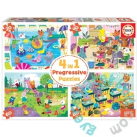 Educa 4 az 1-ben puzzle (20,40,60,80) - Iskolanap (18904)