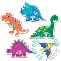 Educa 5 az 1-ben Baby sziluett puzzle (3,4,5 db-os) - Dinoszauruszok (18873)