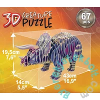 Educa 67 db-os 3D Creature puzzle - Triceratops (19183)