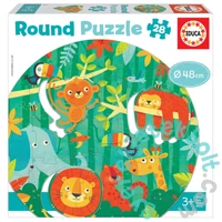 Educa Kör alakú puzzle - Vadon élő állatok (18906)
