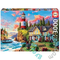 Educa 3000 db-os puzzle - Világítótorony az óceán mellett (18507)