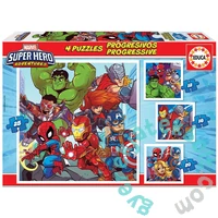 Educa 4 az 1-ben puzzle (12,16,20,25) - Super Hero Adventures (18647)
