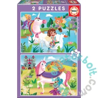 Educa 2 x 20 db-os puzzle - Egyszarvú és tündérek (18064)