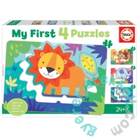 Educa - My first 4 az 1-ben puzzle (5,6,7,8) - Dzsungelben élő állatok (18897)