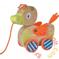 Eichhorn Baby - Fa készségfejlesztő húzható kacsa 