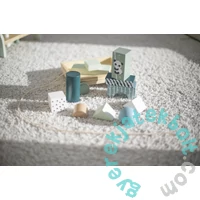 Eichhorn Pandás fa építőkockák húzható kocsin