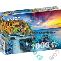 Enjoy 1000 db-os puzzle - Manarola Harbor at Sunset, Cinque Terre, Italy (2084)