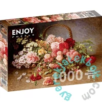 Enjoy 1000 db-os puzzle - A Basket of Roses and Carnations (1530)