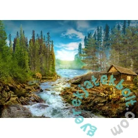 Enjoy 1000 db-os puzzle - A Log Cabin by the Rapids (1605)