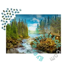 Enjoy 1000 db-os puzzle - A Log Cabin by the Rapids (1605)
