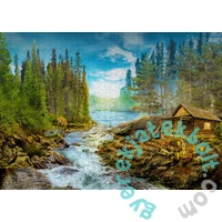 Enjoy 1000 db-os puzzle - A Log Cabin by the Rapids (1605)
