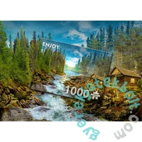 Enjoy 1000 db-os puzzle - A Log Cabin by the Rapids (1605)
