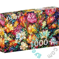 
Enjoy 1000 db-os puzzle - Abstract Stained Glass Flower Garden (2294)