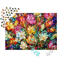 Enjoy 1000 db-os puzzle - Abstract Stained Glass Flower Garden (2294)