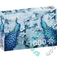 Enjoy 1000 db-os puzzle - Blue Peacocks (1623)