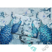 Enjoy 1000 db-os puzzle - Blue Peacocks (1623)