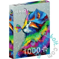 Enjoy 1000 db-os puzzle - Bright Cat and Butterfly (1781)