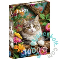 Enjoy 1000 db-os puzzle - Cat in Bloom (2343)