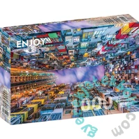 Enjoy 1000 db-os puzzle - Colorful Apartment Building, Hong Kong (1290)