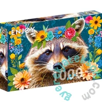 Enjoy 1000 db-os puzzle - Floral Raccoon (2389)
