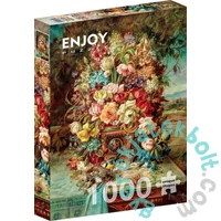 Enjoy 1000 db-os puzzle - Flowers Still Life with Blue Tit (1518)