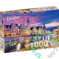 Enjoy 1000 db-os puzzle - Ghent at Twilight, Belgium (2097)