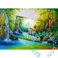 Enjoy 1000 db-os puzzle - In the Woods near the Waterfall (1714)