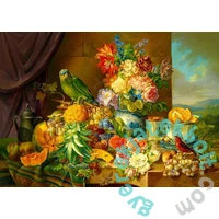 Enjoy 1000 db-os puzzle - Josef Schuster: Still Life with Fruit Flowers and a Parrot (1191)