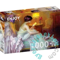 Enjoy 1000 db-os puzzle - Reading at Lamp Light (1539)