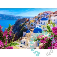 Enjoy 1000 db-os puzzle - Santorini View with Flowers