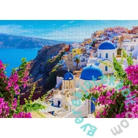 Enjoy 1000 db-os puzzle - Santorini View with Flowers