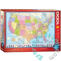 EuroGraphics 1000 db-os puzzle - Map of the USA - (6000-0788)