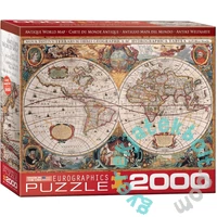 EuroGraphics 2000 db-os puzzle - Antique World Map (8220-1997)