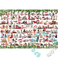 EuroGraphics 1000 db-os puzzle fém dobozban - Holiday Cats (8051-0940)