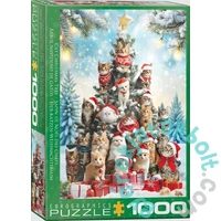 EuroGraphics 1000 db-os puzzle - Christmas Tree Cats (6000-6072)