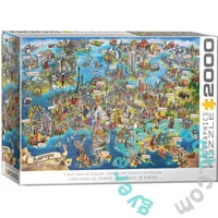 EuroGraphics 2000db-os puzzle - Crazy Map of Europe (8220-6129)