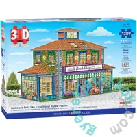 EuroGraphics 1389 db-os 3D puzzle - Bookstore (9910-6046)