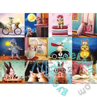 EuroGraphics 1000 db-os puzzle - Funny Bunnies, Lucia Heffernan (6000-5693)